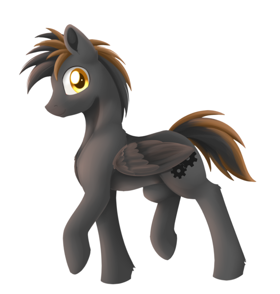 Size: 1377x1443 | Tagged: safe, artist:dusthiel, derpibooru import, oc, oc:gearshift, unofficial characters only, pegasus, pony, male, simple background, solo, stallion, transparent background, walking