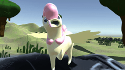Size: 800x450 | Tagged: safe, artist:mlpfimguy, derpibooru import, fluttershy, pony, 3d, abomination, anatomically incorrect, animated, gif, majestic as fuck, not salmon, solo, talking, wat, wings