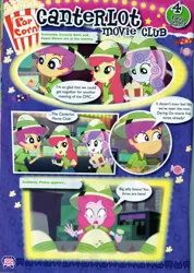 Size: 1140x1600 | Tagged: safe, derpibooru import, apple bloom, pinkie pie, scootaloo, sweetie belle, eqg summertime shorts, equestria girls, the canterlot movie club, cinema, comic, cutie mark crusaders, daring do costume