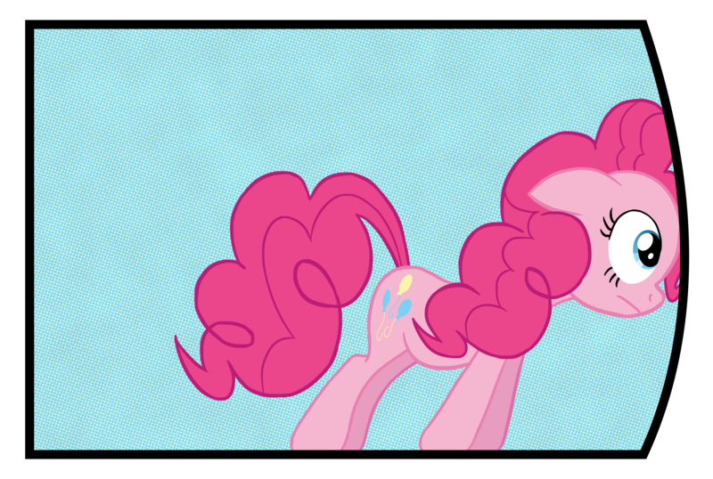 Size: 3316x2228 | Tagged: safe, artist:fluttershy_z, derpibooru import, pinkie pie, pony, atg 2017, fourth wall joke, newbie artist training grounds, pushing, solo