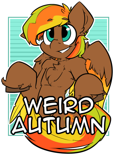 Size: 1590x2168 | Tagged: safe, artist:bbsartboutique, derpibooru import, oc, oc:whispering wind, unofficial characters only, pegasus, pony, badge, con badge, smiling, unshorn fetlocks