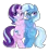 Size: 1600x1800 | Tagged: safe, artist:notenoughapples, derpibooru import, starlight glimmer, trixie, pony, unicorn, belly button, bipedal, cute, diatrixes, female, glimmerbetes, holding hooves, lesbian, raspberry, shipping, simple background, startrix, tongue out, transparent background, vector