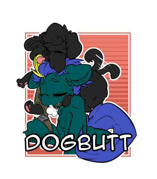 Size: 2100x2400 | Tagged: safe, artist:bbsartboutique, derpibooru import, oc, unofficial characters only, dog, pony, badge, con badge, exhausted, leash