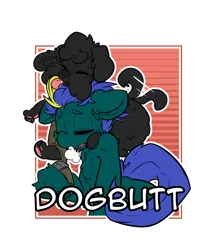 Size: 2100x2400 | Tagged: safe, artist:bbsartboutique, derpibooru import, oc, unofficial characters only, dog, pony, badge, con badge, exhausted, leash