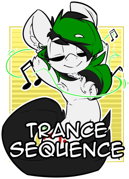 Size: 1589x2196 | Tagged: safe, artist:bbsartboutique, derpibooru import, oc, oc:trance sequence, unofficial characters only, pony, arm behind head, armpits, biologically justified underarm fluff, chest fluff, dancing, music notes, simple background, transparent background