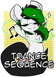 Size: 1589x2196 | Tagged: safe, artist:bbsartboutique, derpibooru import, oc, oc:trance sequence, unofficial characters only, pony, arm behind head, armpits, biologically justified underarm fluff, chest fluff, dancing, music notes, simple background, transparent background