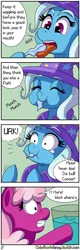 Size: 1280x4000 | Tagged: safe, artist:outofworkderpy, derpibooru import, cheerilee, trixie, oc, oc:sea pony luna, earth pony, pony, unicorn, comic:a derpy magic show, cape, clothes, comic, female, fetish, funny, hat, magic show, magic trick, mare, outofworkderpy, soft vore, trixie predamoon, trixie's cape, trixie's hat, tumblr, tumblr comic, vore