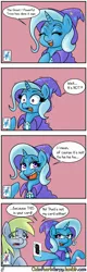 Size: 1280x4000 | Tagged: safe, artist:outofworkderpy, derpibooru import, derpy hooves, king sombra, trixie, pegasus, pony, unicorn, comic:a derpy magic show, ask-king-sombra, cape, card trick, clothes, comic, duo, duo female, female, funny, hat, magic show, magic trick, mare, outofworkderpy, sweat, trixie's cape, trixie's hat, tumblr, tumblr comic