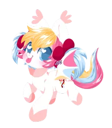 Size: 800x908 | Tagged: safe, artist:snow angel, derpibooru import, oc, oc:candy cream, unofficial characters only, bat pony, pony, chibi, female, heart eyes, mare, running, simple background, solo, tongue out, transparent background, wingding eyes