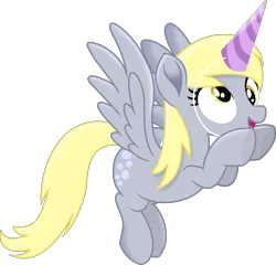 Size: 4266x4095 | Tagged: safe, artist:tralomine, derpibooru import, derpy hooves, pegasus, pony, my little pony: the movie, .svg available, absurd resolution, fake horn, female, mare, movie accurate, simple background, solo, transparent background, vector