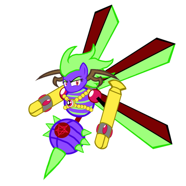 Size: 1536x1536 | Tagged: artist:motownwarrior01, artist:transparentowl9999, base used, buzz bomber, crossover, derpibooru import, oc, oc:midnight devilwitch, robot, safe, sonic mania, sonic the hedgehog (series)