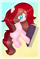 Size: 1166x1700 | Tagged: safe, artist:emerald-bliss, derpibooru import, oc, oc:sweet chocolate, unofficial characters only, pegasus, pony, base used, book, female, mare, solo