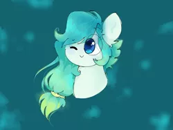Size: 2048x1536 | Tagged: safe, artist:pinkflutter, derpibooru import, oc, oc:willow, unofficial characters only, earth pony, pony, bust, female, mare, one eye closed, portrait, solo, wink