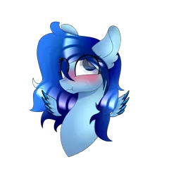 Size: 3000x3000 | Tagged: safe, artist:tomboygirl45, derpibooru import, oc, oc:winter winds, unofficial characters only, pegasus, pony, blushing, bust, female, high res, mare, portrait, simple background, solo, transparent background