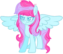 Size: 1024x882 | Tagged: safe, artist:bezziie, derpibooru import, oc, oc:strawberry pie, unofficial characters only, pegasus, pony, angry, female, mare, simple background, solo, spread wings, transparent background, wings