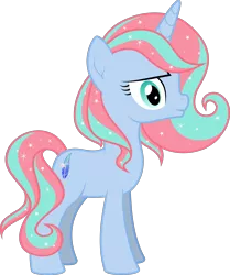 Size: 1944x2324 | Tagged: safe, artist:jitterbases, derpibooru import, oc, oc:luciana, unofficial characters only, pony, unicorn, female, filly, magical lesbian spawn, offspring, parent:fluttershy, parent:princess luna, parents:lunashy, simple background, solo, transparent background