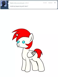 Size: 600x800 | Tagged: safe, artist:dekomaru, derpibooru import, oc, oc:mars, unofficial characters only, alicorn, pony, tumblr:ask twixie, ask, colt, male, simple background, solo, thousand yard stare, tumblr, white background