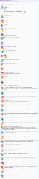 Size: 870x3928 | Tagged: apple bloom, artist:dziadek1990, bladder, conversation, cutie mark crusaders, derpibooru import, desperation, dialogue, emotes, emote story, emote story:a preferable alternative, emote story:two storylines collide, gotcha, need to pee, omorashi, potty, potty emergency, potty time, prank, rainbow dash, reddit, safe, scootaloo, slice of life, suspicious, sweetie belle, text, tortoise, turtle