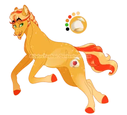 Size: 1040x945 | Tagged: safe, artist:bijutsuyoukai, derpibooru import, oc, unofficial characters only, earth pony, pony, male, offspring, parent:applejack, parent:flam, parents:flamjack, simple background, stallion, transparent background