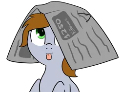 Size: 825x625 | Tagged: safe, artist:neuro, derpibooru import, oc, oc:littlepip, unofficial characters only, pony, unicorn, fallout equestria, :p, cute, female, looking up, mare, mlem, newspaper, silly, silly pony, simple background, solo, tongue out, transparent background