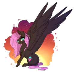 Size: 3996x3876 | Tagged: safe, artist:crazllana, derpibooru import, oc, oc:cream cloud, unofficial characters only, pegasus, pony, female, high res, mare, simple background, sitting, solo, spread wings, tongue out, transparent background, unshorn fetlocks, wings