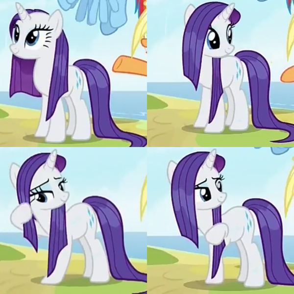 Size: 1660x1660 | Tagged: safe, derpibooru import, edit, edited screencap, screencap, rarity, pony, unicorn, campfire tales, collage, cropped, cute, female, lidded eyes, mare, raribetes, solo focus, wet, wet mane, wet mane rarity