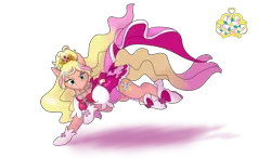 Size: 1600x937 | Tagged: safe, artist:kourabiedes, derpibooru import, ponified, pony, cure flora, female, go princess precure, haruka haruno, magical girl, pretty cure, simple background, solo, transparent background