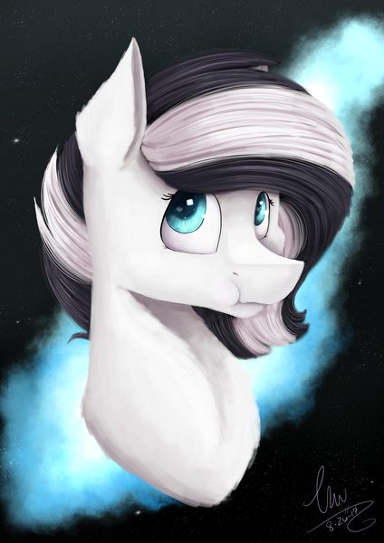 Size: 2480x3508 | Tagged: safe, artist:lav-cavalerie, derpibooru import, oc, oc:kira, unofficial characters only, pony, :t, bust, female, high res, mare, portrait, solo