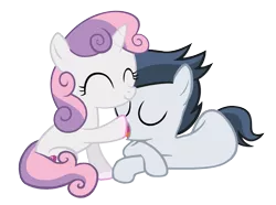 Size: 1489x1106 | Tagged: safe, artist:lunaticdawn, derpibooru import, edit, rumble, sweetie belle, pony, cute, female, fetish, hoof fetish, hoof licking, hoof polish, licking, male, nail polish, rumbelle, shipping, simple background, straight, transparent background, vector