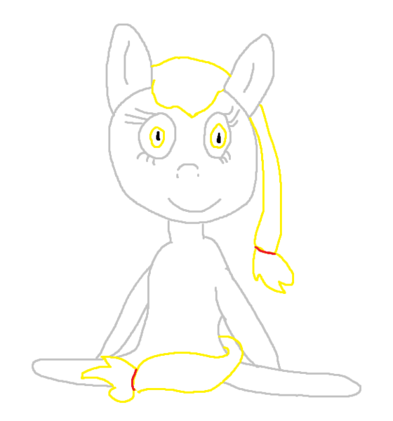 Size: 584x626 | Tagged: safe, derpibooru import, derpy hooves, pony, 1000 hours in ms paint, dead eyes, female, looking at you, mare, ms paint, nightmare fuel, simple background, smiling, staring into your soul, white background, wingless, you tried