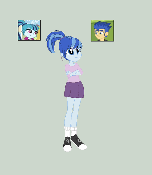 Size: 707x814 | Tagged: safe, artist:gaamatsugirl565, derpibooru import, flash sentry, sonata dusk, oc, equestria girls, clothes, converse, cute, female, male, offspring, parent:flash sentry, parent:sonata dusk, parents:senata, senata, shipping, shoes, skirt, sneakers, straight