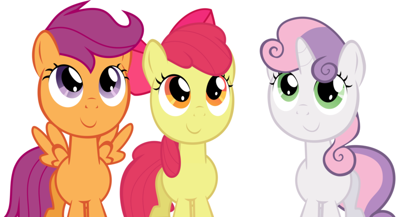 Size: 10000x5470 | Tagged: safe, artist:laberoon, derpibooru import, apple bloom, scootaloo, sweetie belle, pony, the return of harmony, absurd resolution, cutie mark crusaders, looking up, simple background, transparent background, vector