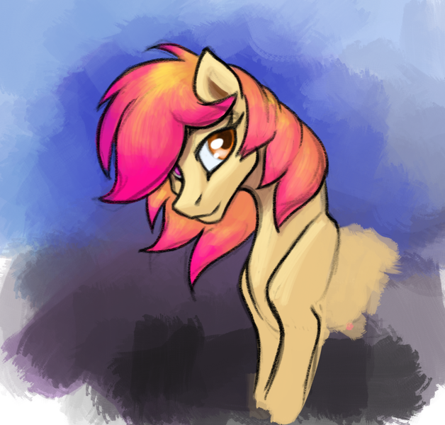 Size: 1222x1167 | Tagged: safe, artist:jykinturah, deleted from derpibooru, derpibooru import, oc, oc:taco horse, unofficial characters only, earth pony, pony, abstract background, bust, female, heterochromia, looking at you, mare, solo