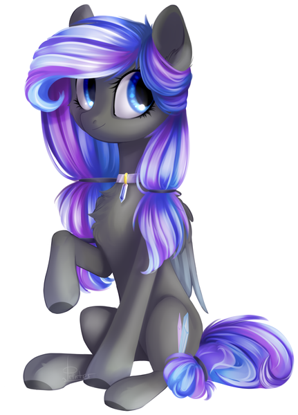 Size: 2055x2859 | Tagged: safe, artist:mp-printer, derpibooru import, oc, oc:neon light, unofficial characters only, pegasus, pony, female, mare, solo