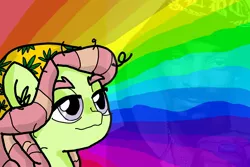 Size: 1800x1200 | Tagged: safe, artist:potatobug, derpibooru import, tree hugger, pony, 420, drug use, drugged, drugs, marijuana, rainbow, smoke, smoke weed erryday, snoop dogg