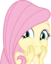 Size: 3000x3740 | Tagged: safe, artist:aqua-pony, derpibooru import, fluttershy, eqg summertime shorts, equestria girls, pet project, clothes, cute, shyabetes, simple background, smiling, solo, tanktop, transparent background, vector