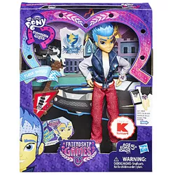 Size: 333x333 | Tagged: safe, derpibooru import, flash sentry, equestria girls, friendship games, box, doll, equestria girls logo, looking at you, male, merchandise, solo, toy