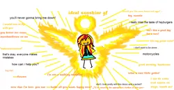 Size: 1194x622 | Tagged: suggestive, artist:horsesplease, derpibooru import, sunset shimmer, equestria girls, 1000 hours in ms paint, bacon hair, catasterism, element of empathy, fiery shimmer, fiery wings, fire, glow, grin, happy, homesick shimmer, ideal gf, light, meme, misspelling, ms paint, mundane utility, smiling, smirk, solo, squee, sun, sunset phoenix, sunset shredder, sunset wants her old digestive system back, sunshine shimmer, walking campfire