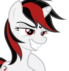 Size: 4068x4183 | Tagged: dead source, safe, artist:iflysna94, derpibooru import, oc, oc:blackjack, unofficial characters only, pony, unicorn, fallout equestria, fallout equestria: project horizons, absurd resolution, female, grin, mare, simple background, smiling, solo, transparent background