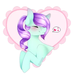 Size: 1024x1034 | Tagged: safe, artist:itsizzybel, derpibooru import, oc, unofficial characters only, earth pony, pony, blushing, eyes closed, female, heart, mare, simple background, smiling, solo, transparent background