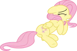 Size: 7000x4696 | Tagged: safe, artist:luckreza8, derpibooru import, fluttershy, pegasus, pony, fame and misfortune, absurd resolution, eyes closed, female, mare, scared, simple background, solo, transparent background, vector