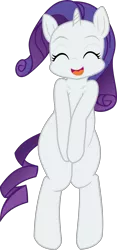 Size: 2198x4701 | Tagged: artist:aruurara, artist:cinderfall, cute, derpibooru import, edit, eyes closed, happy, laughing, raribetes, rarity, safe, semi-anthro, simple background, smiling, solo, transparent background, vector