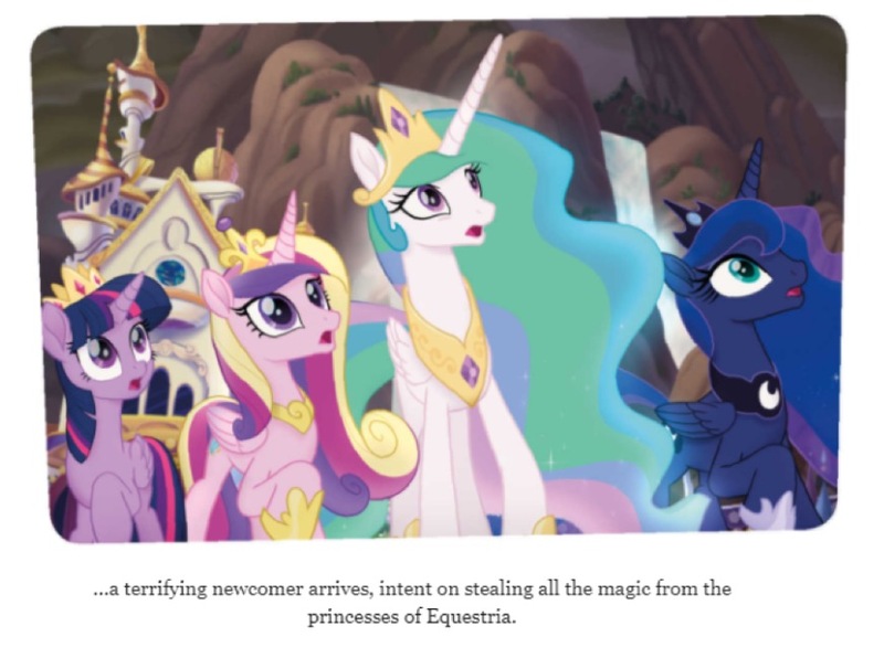 Size: 872x639 | Tagged: alicorn, alicorn tetrarchy, crown, derpibooru import, jewelry, my little pony: the movie, princess cadance, princess celestia, princess luna, regalia, safe, spoiler:my little pony movie the junior novel, text, twilight sparkle, twilight sparkle (alicorn)