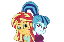 Size: 1103x725 | Tagged: safe, artist:bigpurplemuppet99, derpibooru import, sonata dusk, sunset shimmer, equestria girls, female, lesbian, shipping, simple background, sunata, transparent background