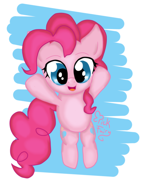 Size: 1024x1309 | Tagged: safe, artist:pickfairy, derpibooru import, pinkie pie, pony, happy, solo