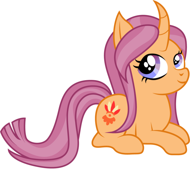 Size: 1106x1001 | Tagged: safe, artist:cloudyglow, derpibooru import, sable spirit, pony, unicorn, campfire tales, curved horn, female, mare, prone, simple background, smiling, solo, transparent background, vector