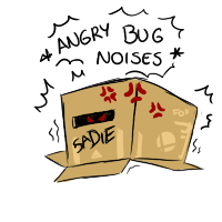 Size: 200x200 | Tagged: angry, angry horse noises, artist:sanyo2100, box, changeling, changeling oc, derpibooru import, descriptive noise, female, horse noises, oc, oc:invictia sadie, picture for breezies, rage, safe, simple background, solo, super smash bros., transparent background, unofficial characters only