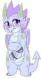 Size: 450x857 | Tagged: artist:lulubell, baby dragon, derpibooru import, dragon, next generation, oc, oc:sparkler, offspring, parent:princess ember, parents:emberspike, parent:spike, safe, simple background, solo, transparent background, unofficial characters only