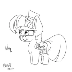 Size: 2000x2000 | Tagged: alicorn, artist:binkyt11, black and white, chibi, derpibooru import, fake cutie mark, fake moustache, grayscale, hat, monochrome, not twilight sparkle, op didn't even try, paper-thin disguise, safe, sketch, top hat, twilight sparkle, twilight sparkle (alicorn), wat, why