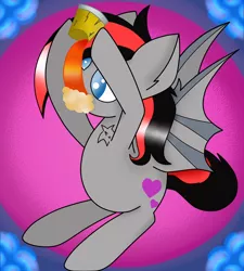 Size: 746x830 | Tagged: safe, artist:luriel maelstrom, derpibooru import, oc, oc:shadie, unofficial characters only, bat pony, pony, alcohol, drinking, mug